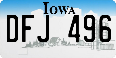 IA license plate DFJ496