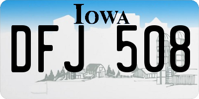 IA license plate DFJ508