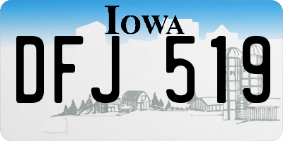 IA license plate DFJ519