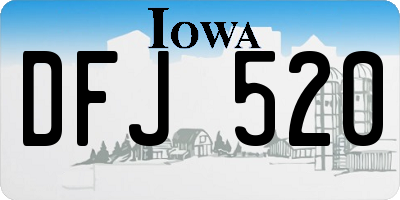 IA license plate DFJ520