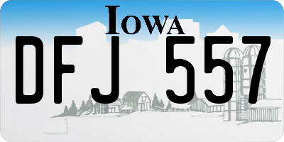 IA license plate DFJ557