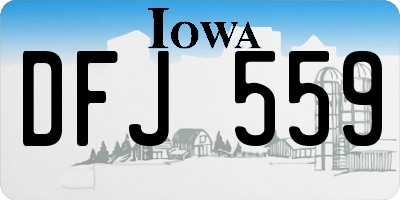 IA license plate DFJ559