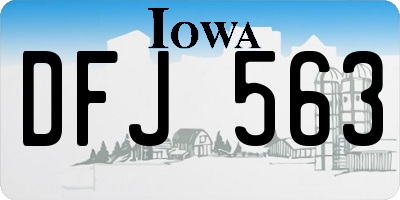 IA license plate DFJ563