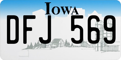 IA license plate DFJ569