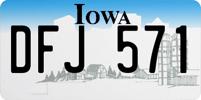 IA license plate DFJ571