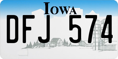 IA license plate DFJ574