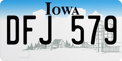 IA license plate DFJ579