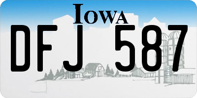 IA license plate DFJ587