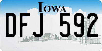 IA license plate DFJ592