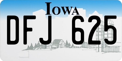 IA license plate DFJ625