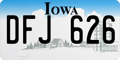IA license plate DFJ626