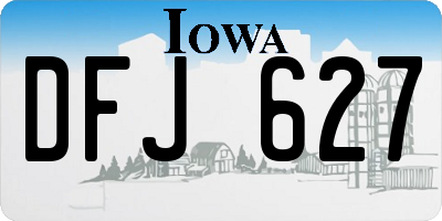 IA license plate DFJ627