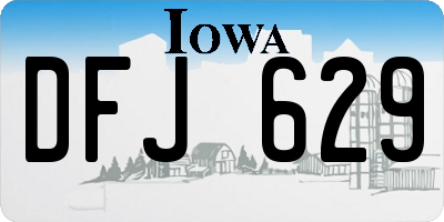 IA license plate DFJ629