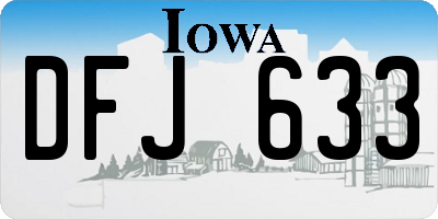 IA license plate DFJ633