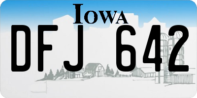 IA license plate DFJ642