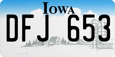 IA license plate DFJ653