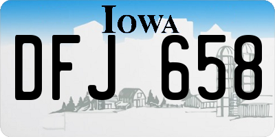 IA license plate DFJ658