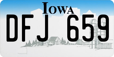 IA license plate DFJ659