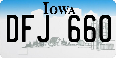 IA license plate DFJ660
