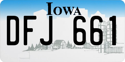 IA license plate DFJ661
