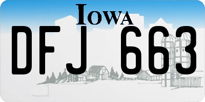 IA license plate DFJ663