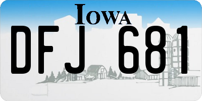 IA license plate DFJ681