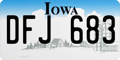 IA license plate DFJ683