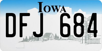 IA license plate DFJ684