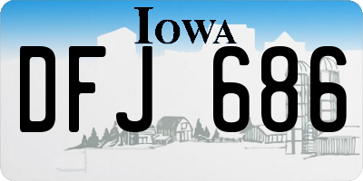 IA license plate DFJ686