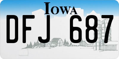 IA license plate DFJ687