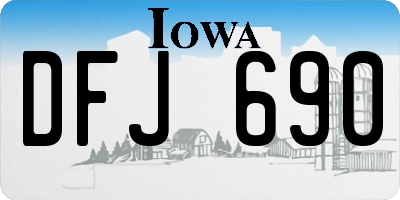 IA license plate DFJ690