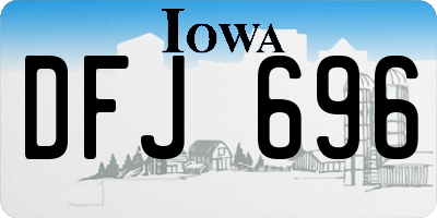 IA license plate DFJ696