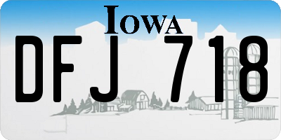 IA license plate DFJ718