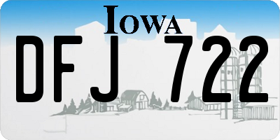 IA license plate DFJ722