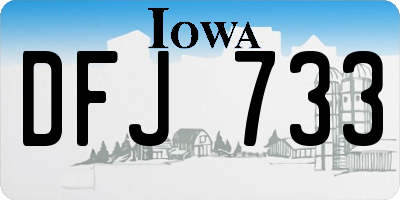 IA license plate DFJ733