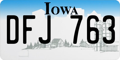 IA license plate DFJ763