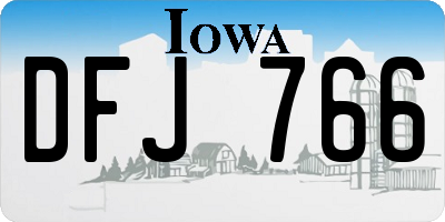 IA license plate DFJ766