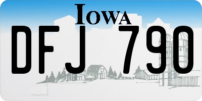 IA license plate DFJ790