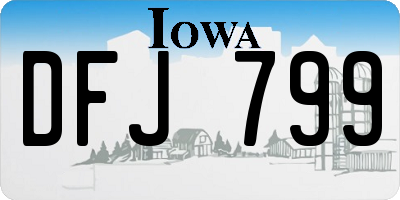 IA license plate DFJ799