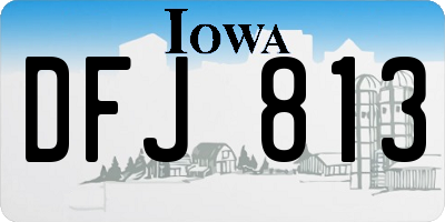IA license plate DFJ813