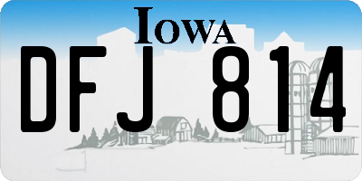 IA license plate DFJ814