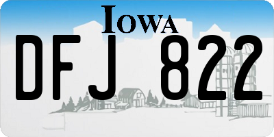 IA license plate DFJ822