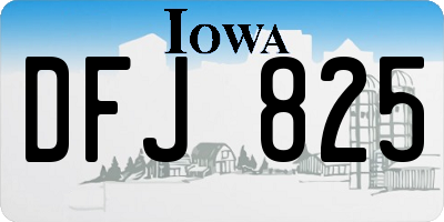 IA license plate DFJ825