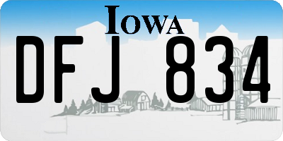 IA license plate DFJ834