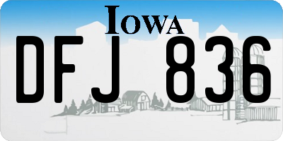 IA license plate DFJ836