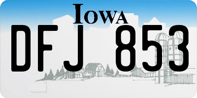 IA license plate DFJ853