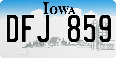 IA license plate DFJ859