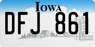 IA license plate DFJ861