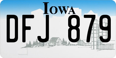 IA license plate DFJ879