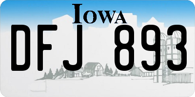 IA license plate DFJ893